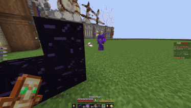 Animated Minecraft combat scene